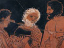 griechische Vase mit Phoinix u.a.