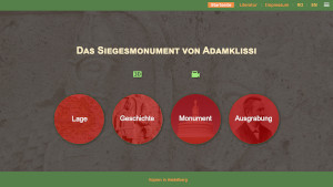 Screenshot aus der Applikation zu Adamklissi