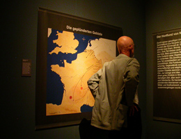 Landkarte in der Ausstellung 'Der Barbarenschatz' in Speyer