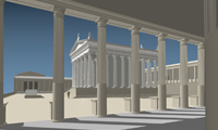 Modell des Traianeum von Pergamon